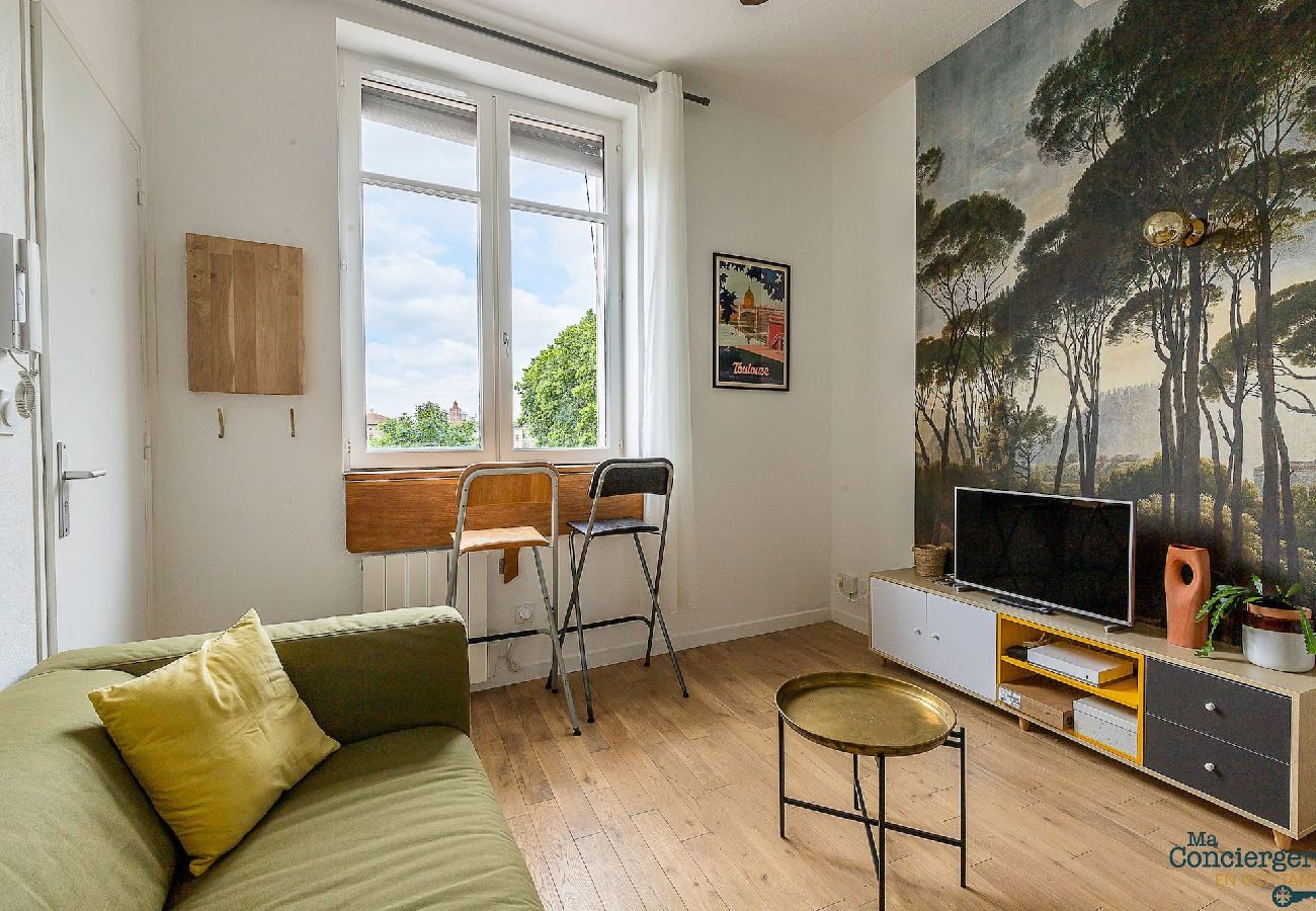 Living room with sofa and TV